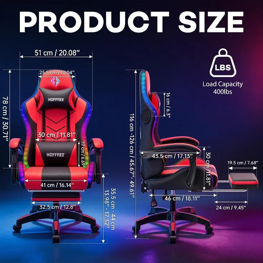 RGB Gaming Chair with Speakers - огляд і ціна Music