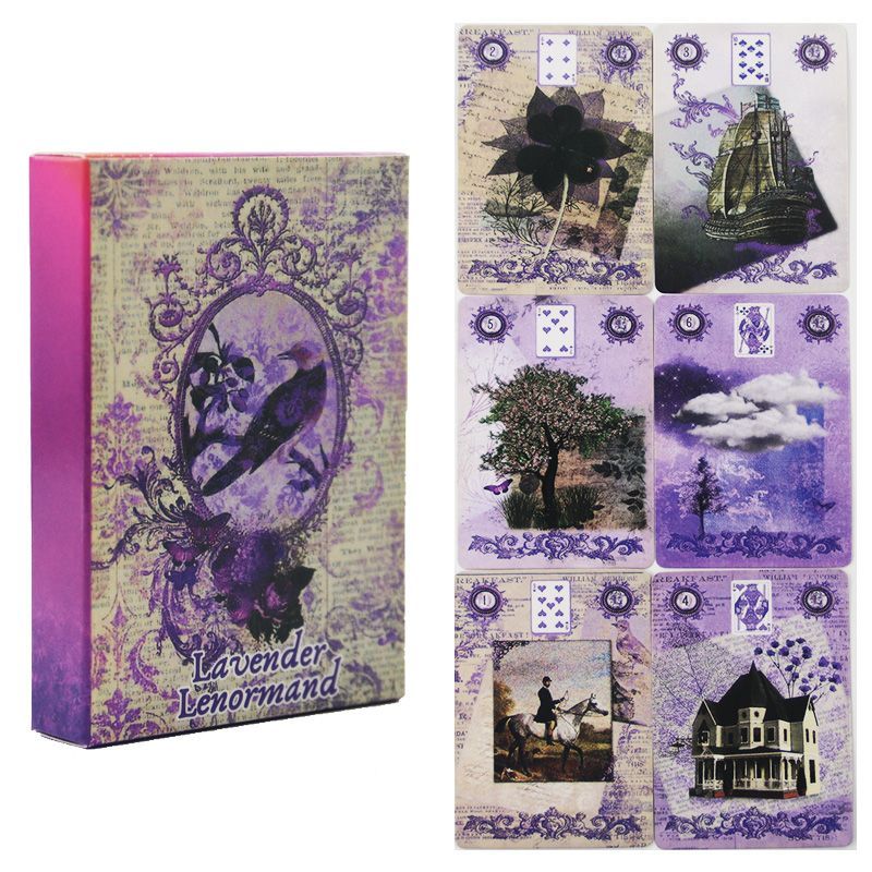 Lavender Lenormand Deck 9*6cm  - огляд і ціна Tarot Deck With Guidebook