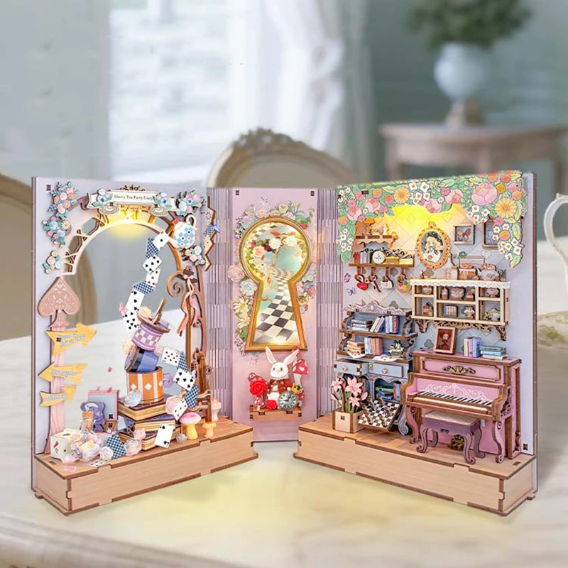 Miniature Model Kit DIY Wooden - огляд і ціна Diy Wooden Book Nook Kit Shelf Insert